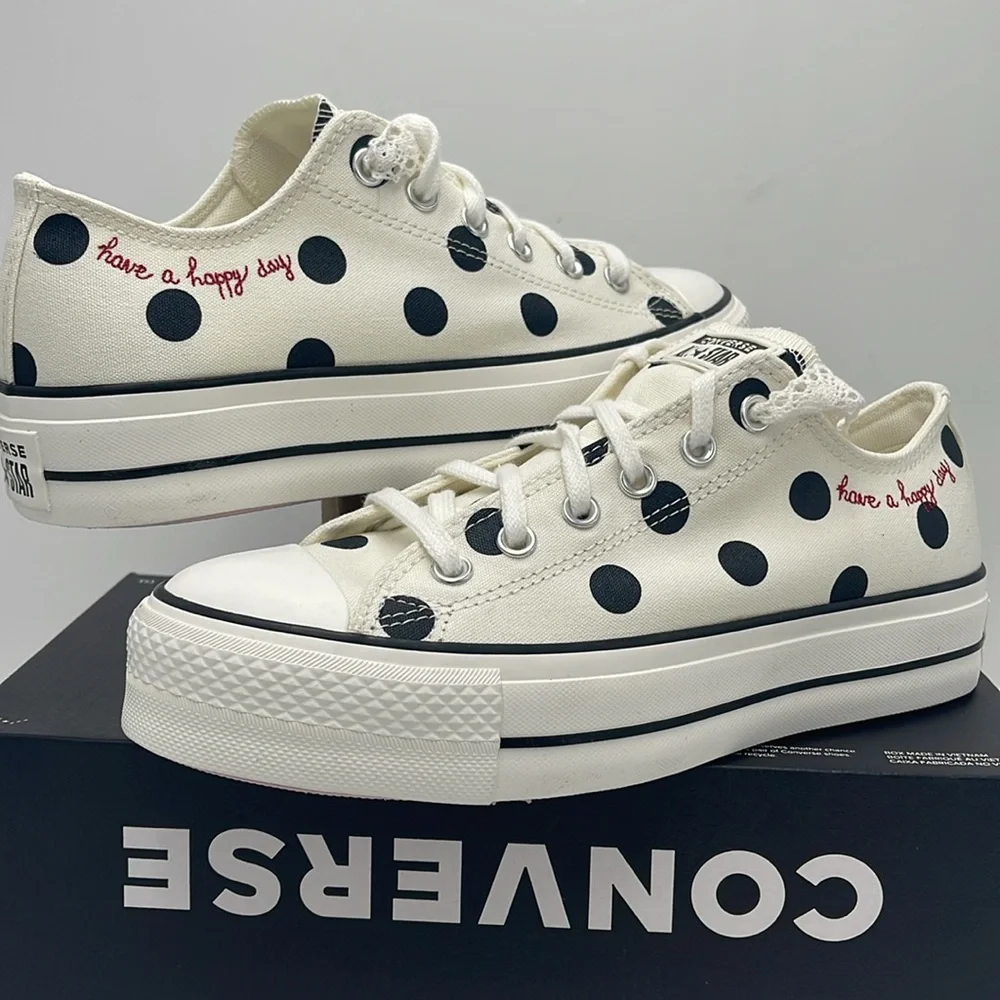 Converse WMNS Polka Dot Platform Sneakers A10689C CTAS LIFT OX
EGRET/BLACK/DAYS - Picture 9 of 16